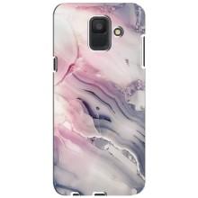 Мраморный чехол на Samsung Galaxy A6 2018, A600F (VPrint) (Пурпурный Мрамор)
