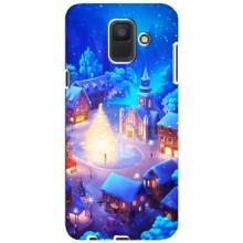 Рождественские Чехлы для Samsung Galaxy A6 2018, A600F (VPrint) (Рождественский город)