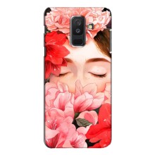 Чехлы (ART) Цветы на Samsung Galaxy A6 Plus 2018 ( A605) (VPrint) (Глаза в цветах)