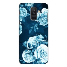 Чехлы (ART) Цветы на Samsung Galaxy A6 Plus 2018 ( A605) (VPrint) (Голубые Бутоны)