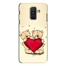Чехлы для любимой на Самсунг А6 Плюс 2018, А605 (VPrint) (Медвежонки)