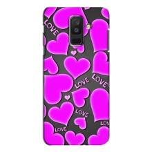Чехлы для любимой на Самсунг А6 Плюс 2018, А605 (VPrint) (Pink hearts)