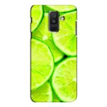 Чехлы с Фруктами для Samsung Galaxy A6 Plus 2018 ( A605) (VPrint) (Лайм)