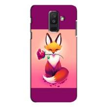 Чехлы с картинкой Лисички для Samsung Galaxy A6 Plus 2018 ( A605) (VPrint) (Лисичка с розочкой)
