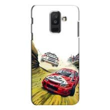 Чехлы с Машинами на Самсунг А6 Плюс 2018, А605 (VPrint) (Гоночные Тачки)