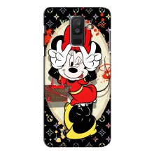 Чехол Disney Mouse Samsung Galaxy A6 Plus 2018 ( A605) (PREMIUMPrint) (Минни peace)