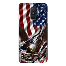 Чехол Флаг USA для Samsung Galaxy A6 Plus 2018 (A6 Plus 2018, A605)