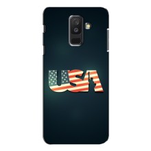 Чехол Флаг USA для Samsung Galaxy A6 Plus 2018 (A6 Plus 2018, A605) (USA)