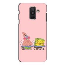 Чохол Губка Боб для Самсунг A6 Плюс 2018, A605 – За партою