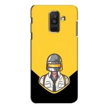 Чехол PUBG для Самсунг А6 Плюс 2018, А605 (AlphaPrint) (Пабг в шлеме)