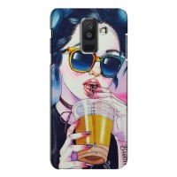 Чехол с картинкой Модные Девчонки Samsung Galaxy A6 Plus 2018 (A6 Plus 2018, A605) (Девушка с коктейлем)