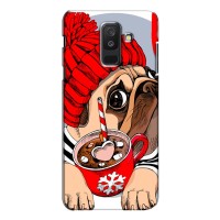Бампер для Samsung Galaxy A6 Plus 2018 (A6 Plus 2018, A605) с картинкой "Песики" (Грустная собака)