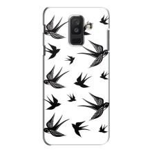Чехол с птицами на Samsung Galaxy A6 Plus 2018 ( A605) (VPrint) (Ласточки)