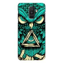 Чехол с птицами на Samsung Galaxy A6 Plus 2018 ( A605) (VPrint) (Сова с глазом)