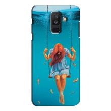 Чехол Стильные девушки на Samsung Galaxy A6 Plus 2018 (A6 Plus 2018, A605) (Девушка на качели)