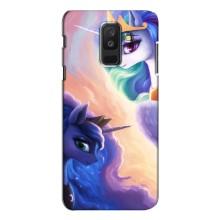 Чехол Unicorn на Samsung Galaxy A6 Plus 2018 ( A605) (Единорожки на тучках)