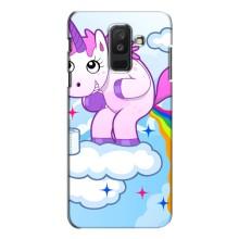 Чехол Unicorn на Samsung Galaxy A6 Plus 2018 ( A605) (Радуга единорожка)