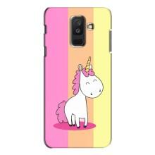 Чехол Unicorn на Samsung Galaxy A6 Plus 2018 ( A605) (Радужный Единорог)