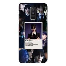Чехлы Венсдей на Samsung Galaxy A6 Plus 2018 ( A605) Уэнсдей (AlphaPrint) (коллаж Уэнздей)