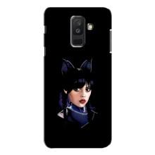 Чехлы Венсдей на Samsung Galaxy A6 Plus 2018 ( A605) Уэнсдей (AlphaPrint) (серьезная Уэнздей)