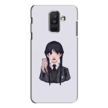 Чехлы Венсдей на Samsung Galaxy A6 Plus 2018 ( A605) Уэнсдей (AlphaPrint) (Уэнздей и Вещь)