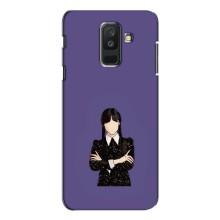 Чехлы Венсдей на Samsung Galaxy A6 Plus 2018 ( A605) Уэнсдей (AlphaPrint) (Уэнздей в черном)