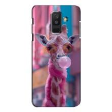 Чехол с принтом стильные животные для Самсунг А6 Плюс 2018, А605 – Стильный жирав