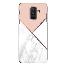 Мраморный чехол на Samsung Galaxy A6 Plus 2018 ( A605) (VPrint) (Тройной мрамор)