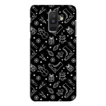 Новогодние, Праздничные Чехлы для Samsung Galaxy A6 Plus 2018 ( A605) - 2024 год (Новогодний фон)