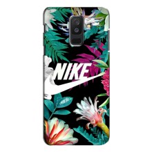 Силиконовый Чехол на Samsung Galaxy A6 Plus 2018 (A6 Plus 2018, A605) с картинкой Nike (Цветочный Nike)