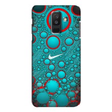 Силиконовый Чехол на Samsung Galaxy A6 Plus 2018 (A6 Plus 2018, A605) с картинкой Nike (Найк зеленый)