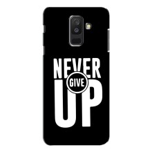 Силиконовый Чехол на Samsung Galaxy A6 Plus 2018 (A6 Plus 2018, A605) с картинкой Nike (Never Give UP)