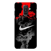 Силиконовый Чехол на Samsung Galaxy A6 Plus 2018 (A6 Plus 2018, A605) с картинкой Nike (Nike дым)