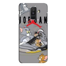 Силиконовый Чехол Nike Air Jordan на Самсунг А6 Плюс (2018) (Air Jordan)