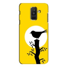 Силиконовый чехол с птичкой на Samsung Galaxy A6 Plus 2018 (A6 Plus 2018, A605)