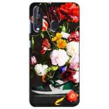 Брендновые Чехлы для Samsung Galaxy A60 2019 (A605F) - (PREMIUMPrint) (Nike цветы)