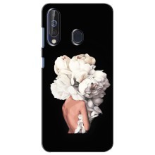 Чехлы (ART) Цветы на Samsung Galaxy A60 2019 (A605F) (VPrint) (Белые цветы)