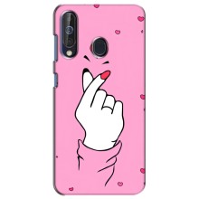 Чехол с принтом для Samsung Galaxy A60 2019 (A605F) (AlphaPrint - Знак сердечка) – Знак Love