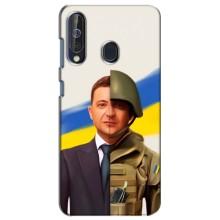 Чехол для Samsung Galaxy A60 2019 (A605F) (AlphaPrint - с принтом Зеленского) – Зеленский солдат