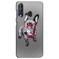 Чехол (ТПУ) Милые собачки для Samsung Galaxy A60 2019 (A605F) (Бульдог в очках)