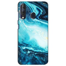 Мраморный чехол на Samsung Galaxy A60 2019 (A605F) (VPrint) (Голубой мрамор)