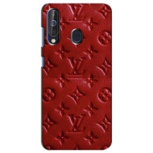 Текстурный Чехол Louis Vuitton для Самсунг А60 (2019) – Красный ЛВ
