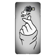 Чехол с принтом для Samsung Galaxy A7 2016 / A7100 / A710F (AlphaPrint - Знак сердечка) – Значок Love