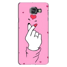 Чехол с принтом для Samsung Galaxy A7 2016 / A7100 / A710F (AlphaPrint - Знак сердечка) – Знак Love