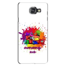 Чехол Амонг Ас для Samsung Galaxy A7 2016 / A7100 / A710F (AlphaPrint) – Яркий АмонгАс