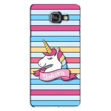 Чехол для Самсунг А7 2016, А7100, А710Ф - (Единорожки - Новинки) (AlphaPrint) (Unicorn)