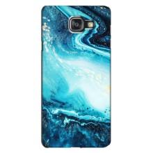 Мраморный чехол на Samsung Galaxy A7 2016 / A7100 / A710F (VPrint) (Голубой мрамор)