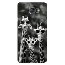 Силіконовий чохол з КАРТИНКАМИ літо для Samsung Galaxy A7 2016 / A7100 / A710F (AlphaPrint) (Жирафи в окулярах)