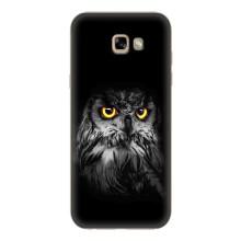 Чехлы с принтом СОВЫ для Samsung Galaxy A7 2017 / A720 / A720F – Сова на чёрном