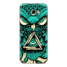 Чехлы с принтом СОВЫ для Samsung Galaxy A7 2017 / A720 / A720F – Зеленая сова